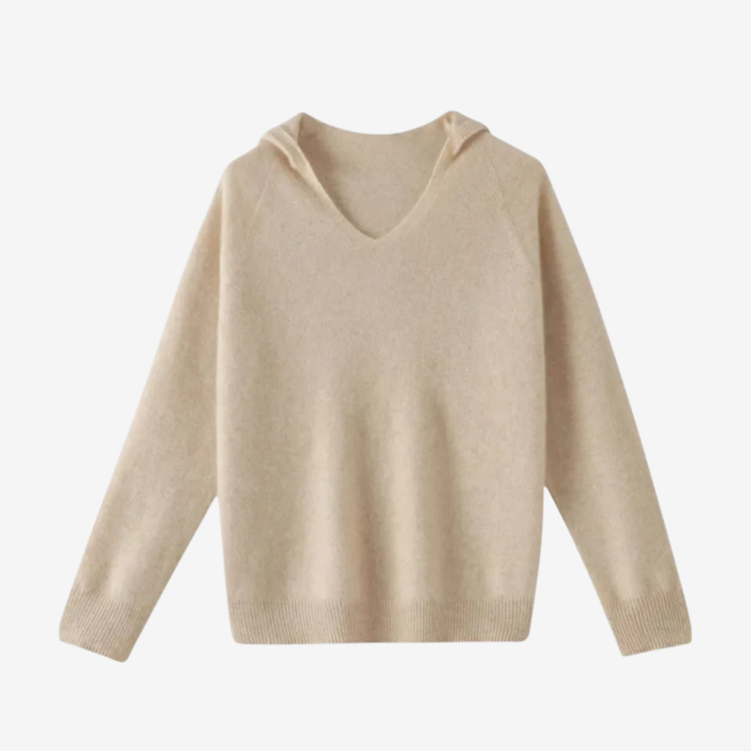 NOMU | Women's Hooded Knit Sweater – Soft Relaxed Pullover Hoodie