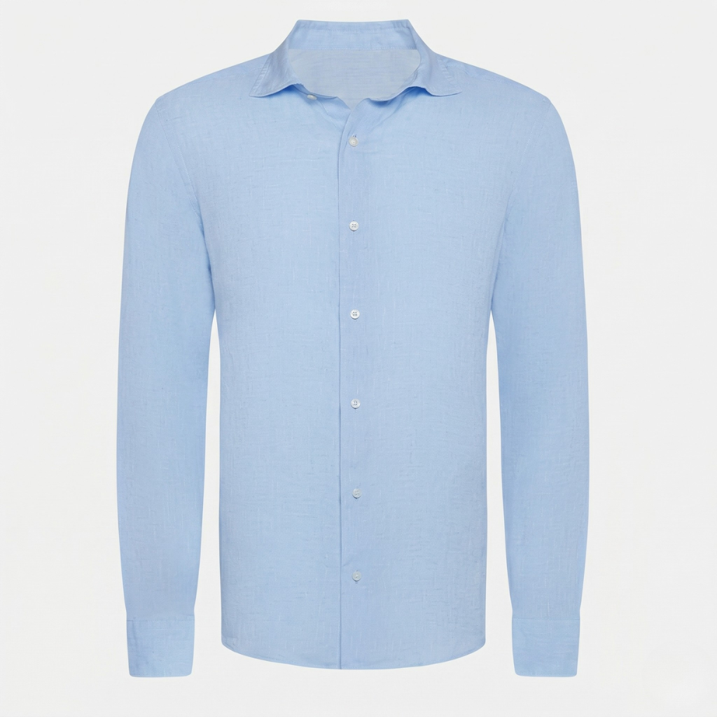 NOMU | Men's Lightweight Linen Button Down Shirt – Casual Long Sleeve Summer Top