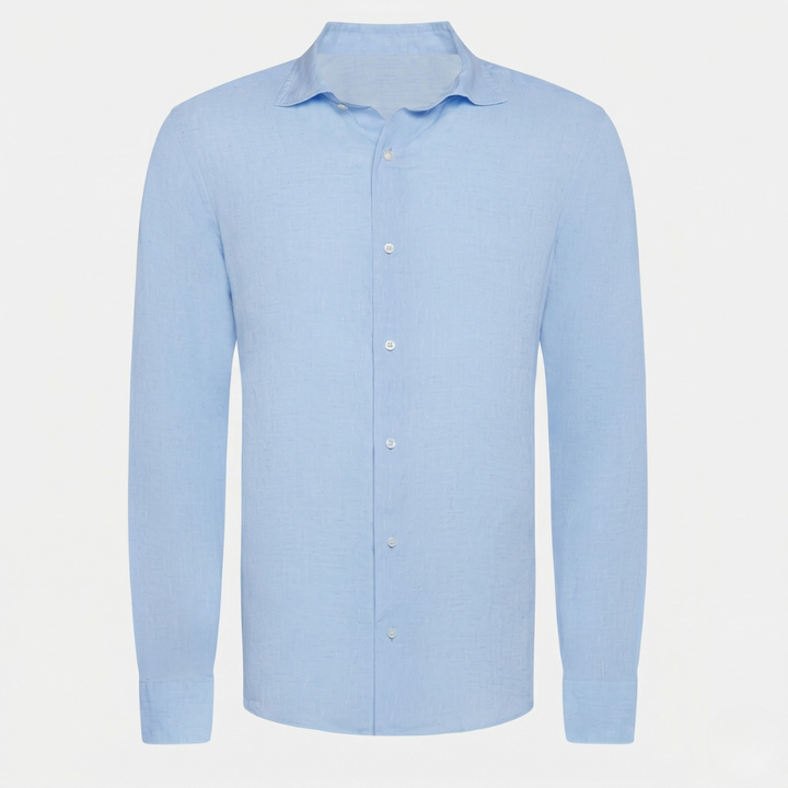 NOMU | Men's Lightweight Linen Button Down Shirt – Casual Long Sleeve Summer Top