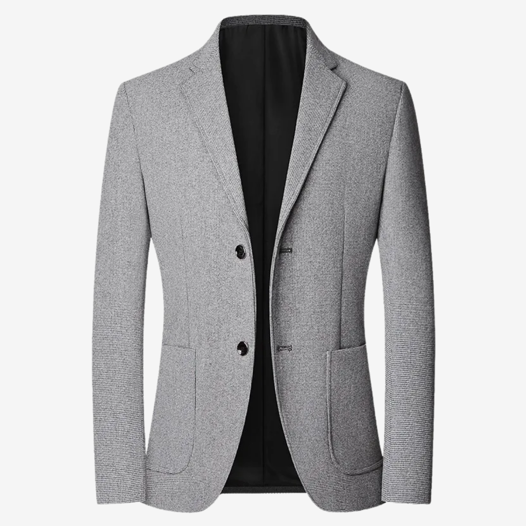 NOMU | Men's Textured Tailored Blazer – Smart Casual Single-Breasted Jacket