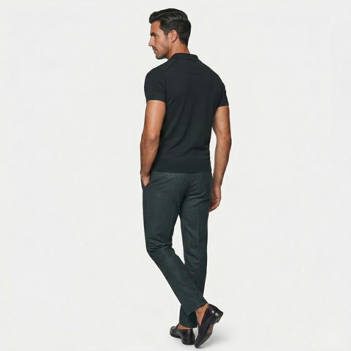 NOMU | Men’s Short Sleeve Open Collar Polo Shirt
