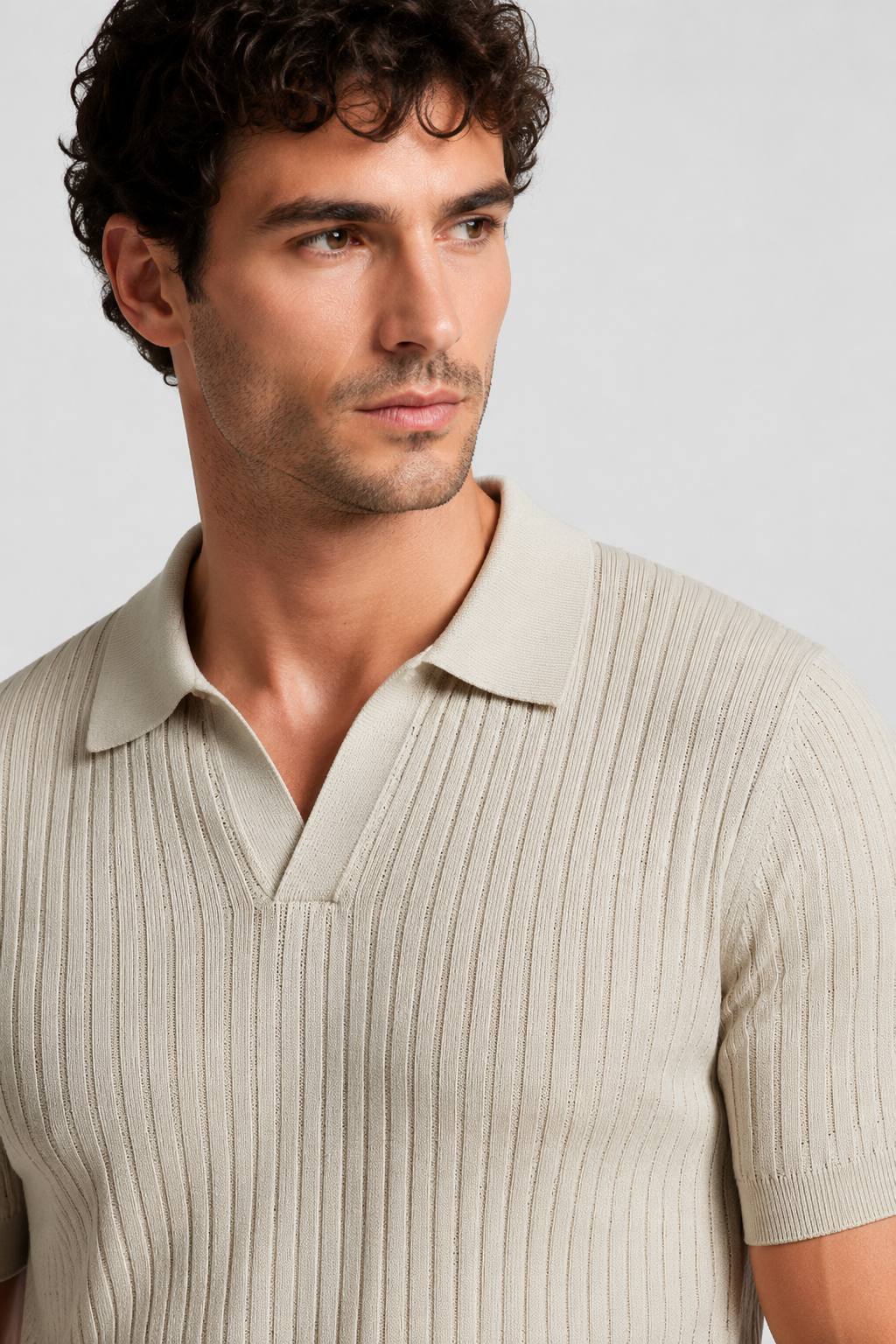 NOMU | Men’s Ribbed Short Sleeve Polo Shirt
