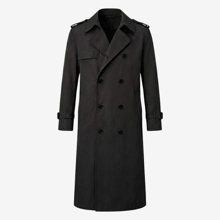 NOMU | Men's Classic Double-Breasted Trench Coat – Timeless Tailored Outerwear