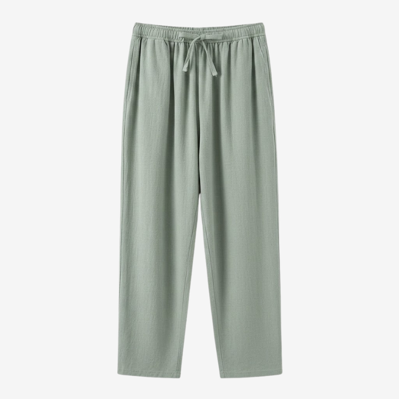 NOMU | Men's Linen Drawstring Pants – Relaxed Smart Casual Trousers