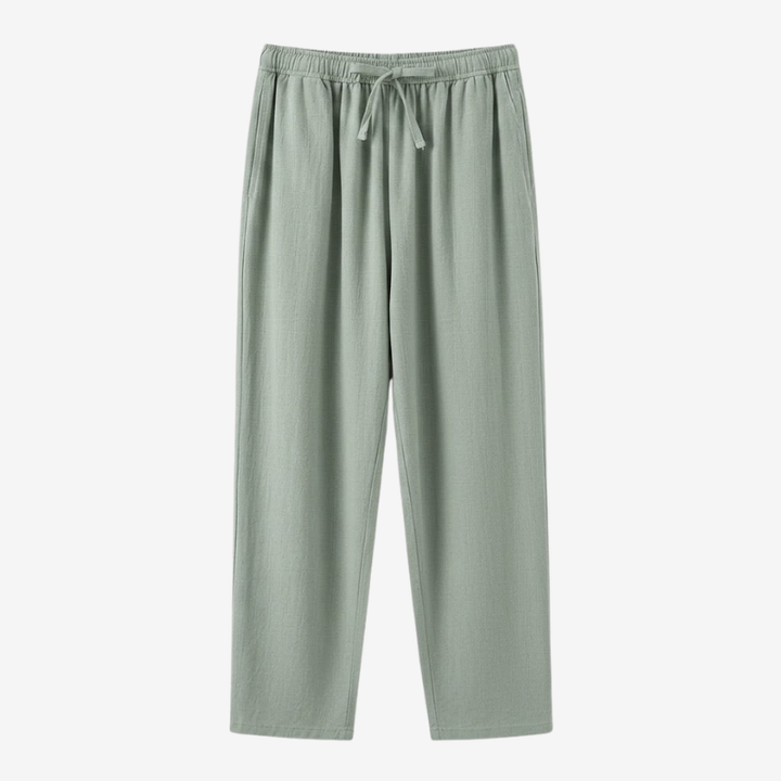 NOMU | Men's Linen Drawstring Pants – Relaxed Smart Casual Trousers