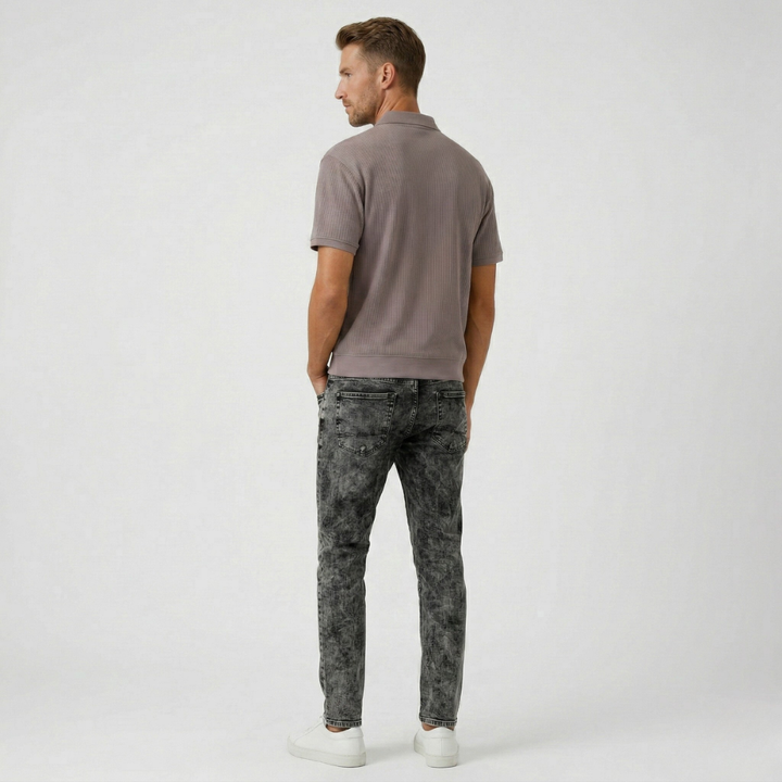 NOMU | Men’s Knit Short Sleeve Polo Shirt
