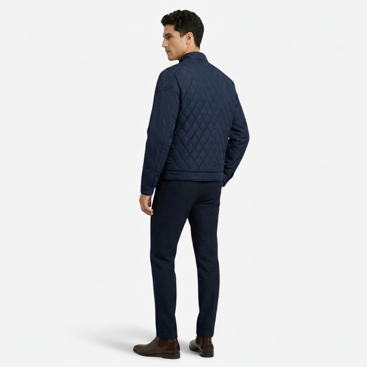 NOMU | Men's Quilted Zip-Up Jacket – Lightweight Modern Outerwear