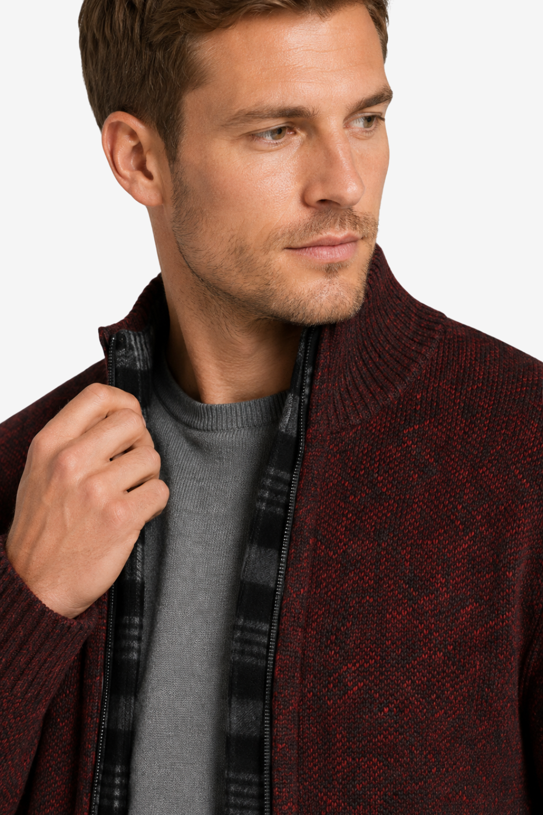 NOMU | Men’s Knitted Zip Cardigan