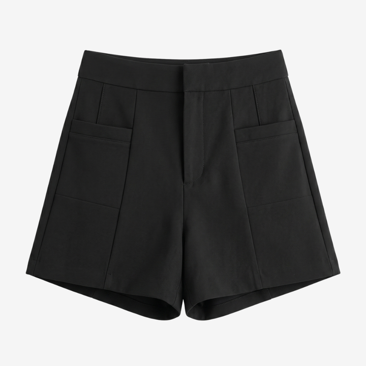 NOMU | Women's High-Waisted Tailored Shorts with Practical Pockets