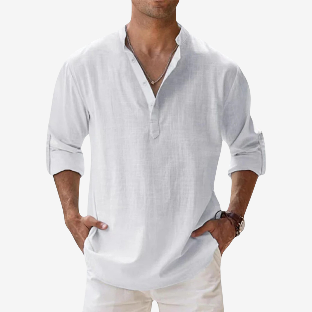 NOMU | Men's Linen Shirt – Casual Relaxed Fit Breathable Top
