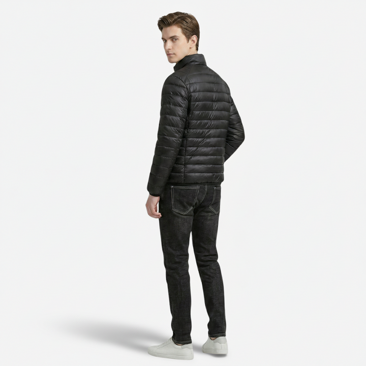 NOMU | Men's Lightweight Quilted Puffer Jacket – Minimalist Insulated Zip-Up Outerwear