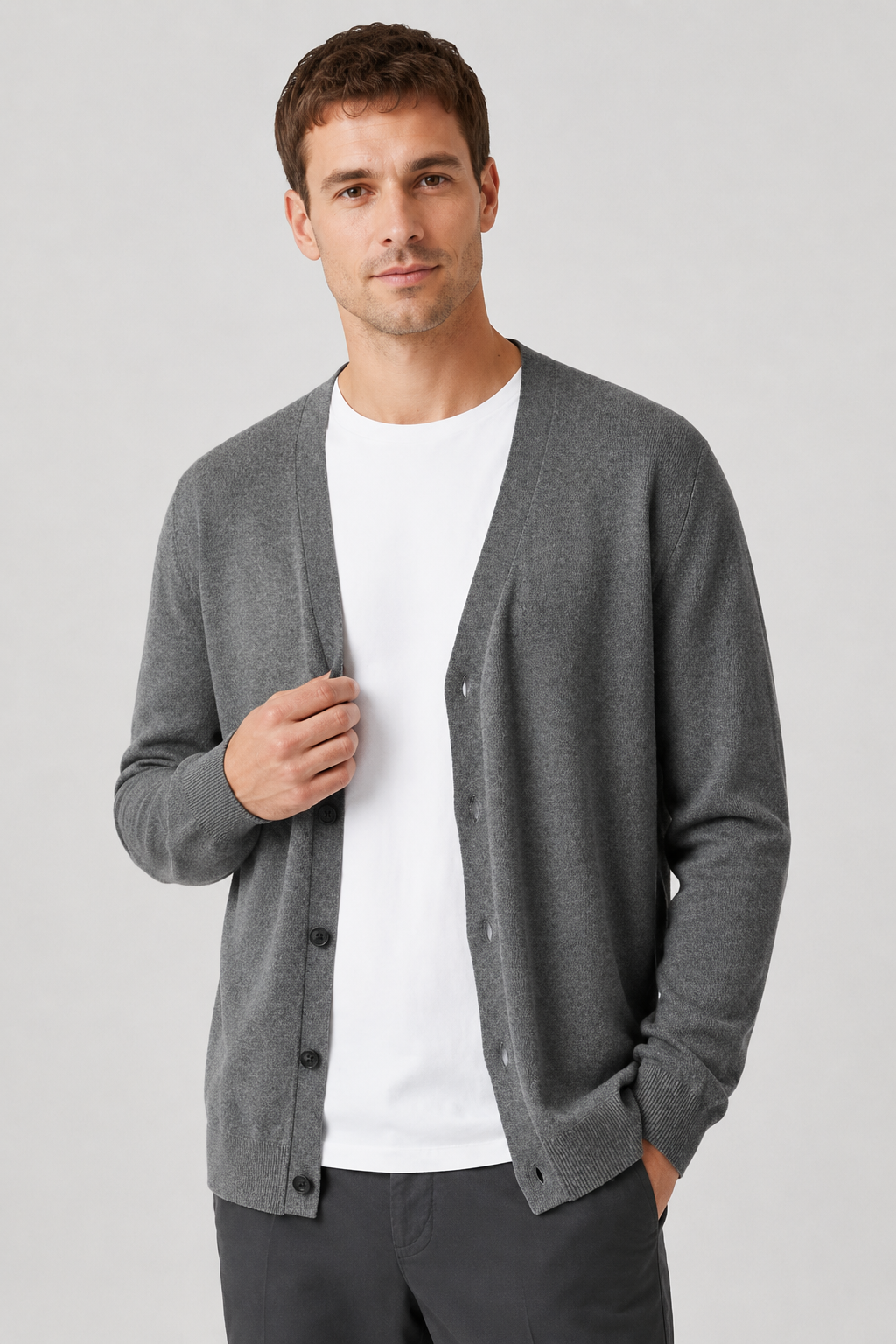 NOMU | Men's Classic Knit Cardigan – Lightweight Button-Up Sweater