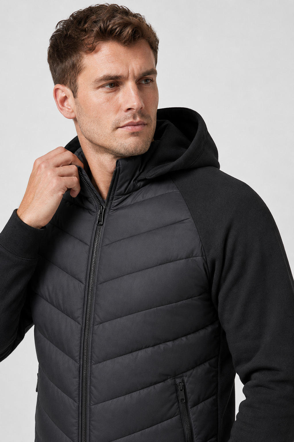 NOMU | Men's Hooded Puffer Jacket – Lightweight Insulated Zip-Up Outerwear