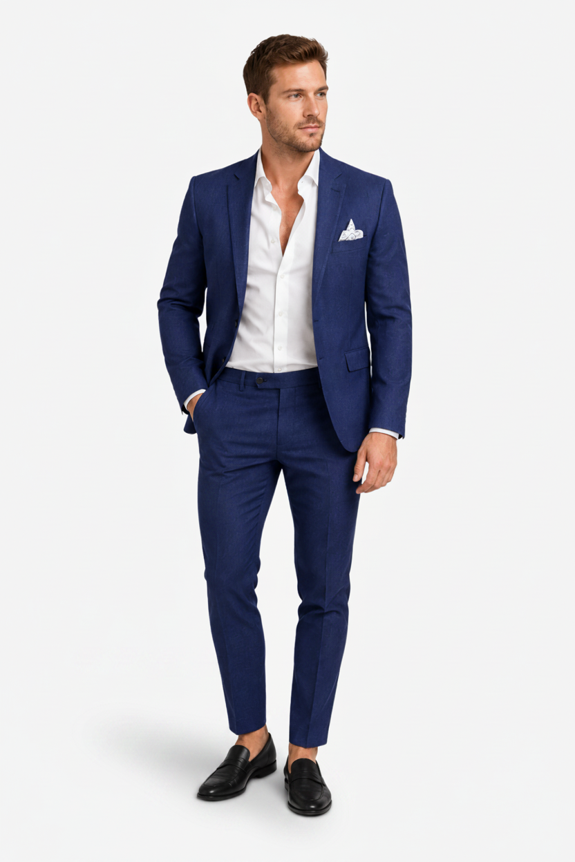 NOMU | Men's Two Piece Suit Set – Tailored Blazer Slim Fit Trousers Design