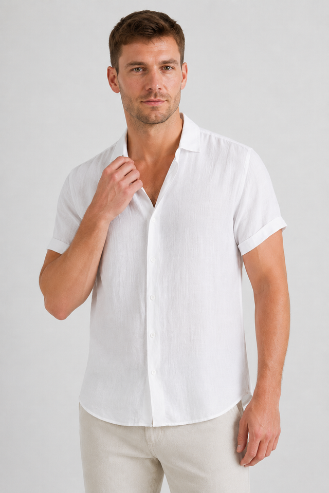 NOMU | Men's Lightweight Shirt – Short Sleeve Button-Up Casual Design