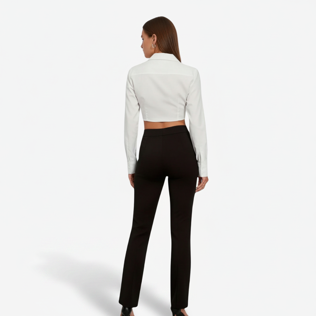 NOMU | Women’s Stretch Knit Trousers – Effortless Sophistication