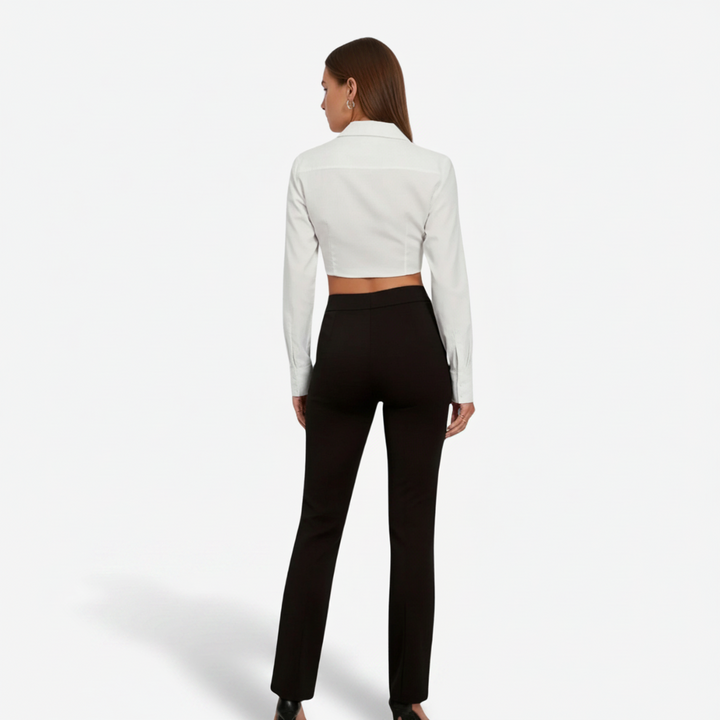 NOMU | Women’s Stretch Knit Trousers – Effortless Sophistication