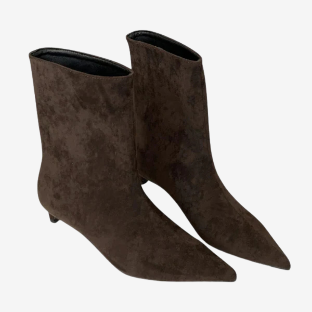 NOMU | Women’s Suede Pointed Toe Ankle Boots