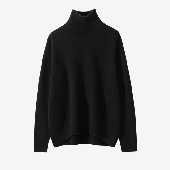 NOMU | Women's Oversized Turtleneck Sweater – Soft Relaxed Knit Pullover