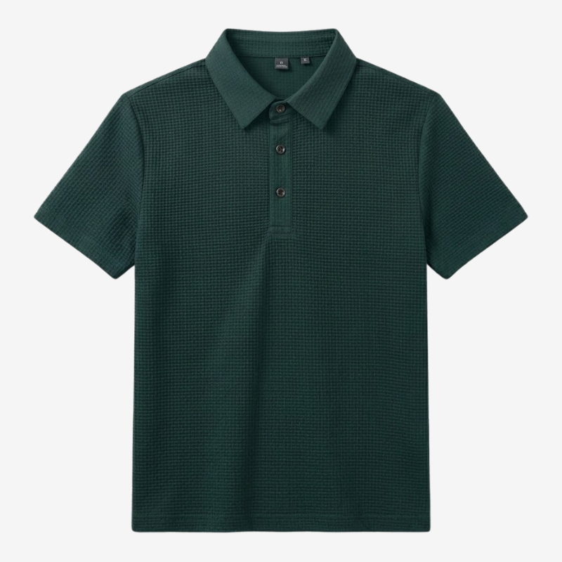 NOMU | Men's Textured Polo Shirt – Classic Short Sleeve Casual Fit
