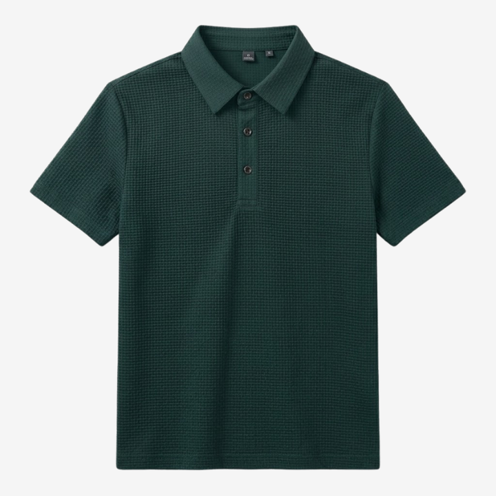 NOMU | Men's Textured Polo Shirt – Classic Short Sleeve Casual Fit