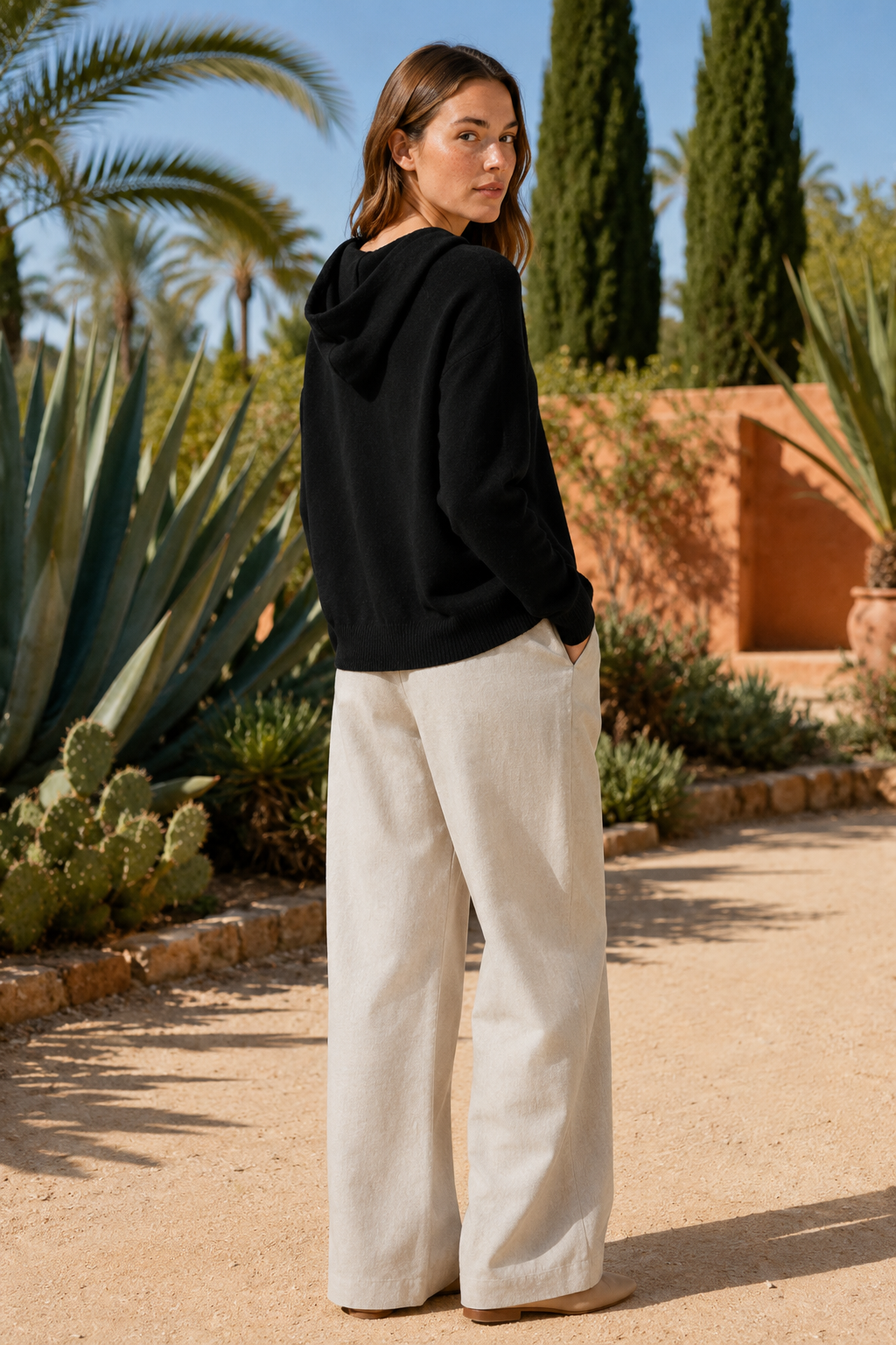 NOMU | Women's Hooded Knit Sweater – Soft Relaxed Pullover Hoodie