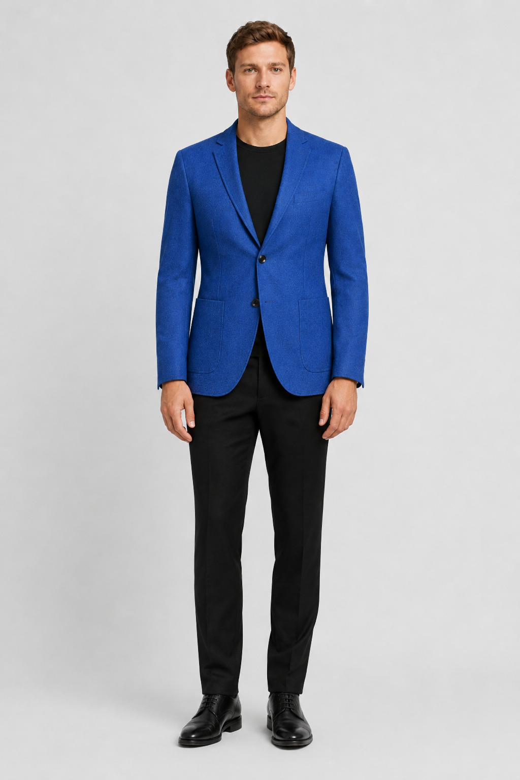 NOMU | Men's Textured Tailored Blazer – Smart Casual Single-Breasted Jacket