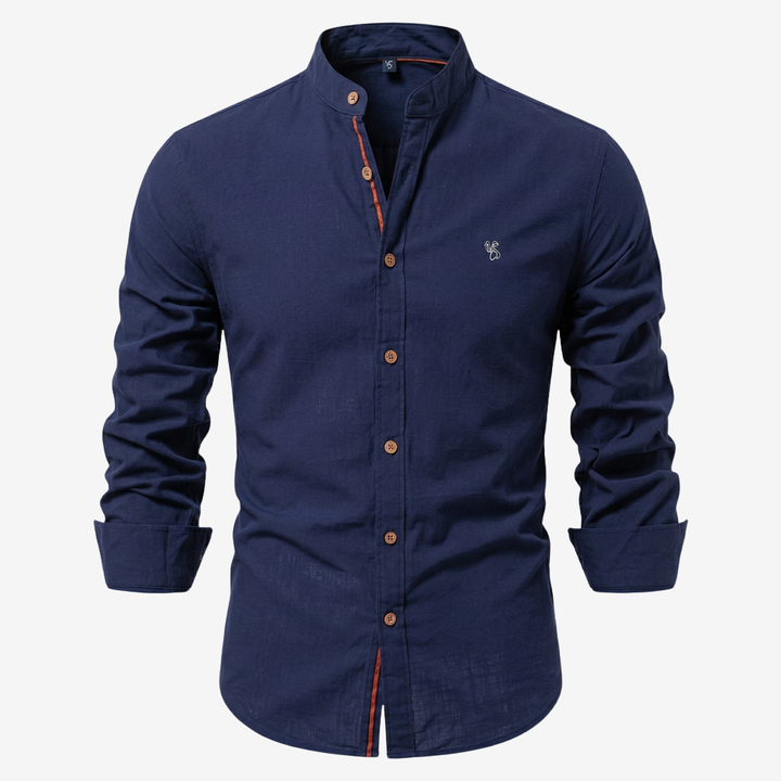 NOMU | Men’s Casual Mandarin Collar Shirt