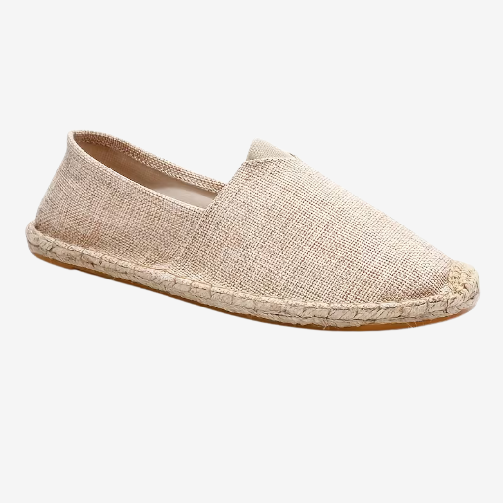 NOMU | Men's Linen Espadrille Loafers – Lightweight Slip-On Casual Shoes