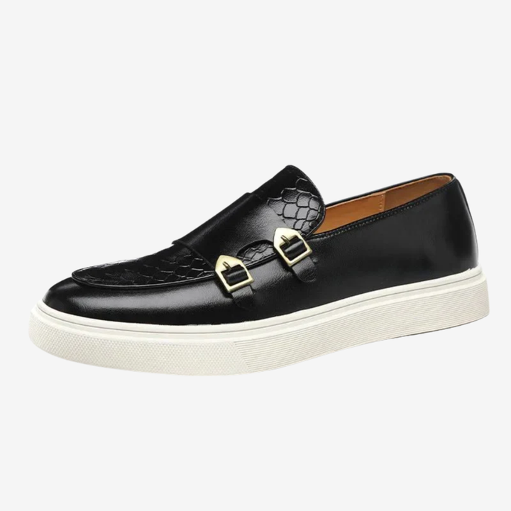 NOMU | Men's Double Monk Strap Sneakers – Smart Casual Slip-On Dress Sneakers