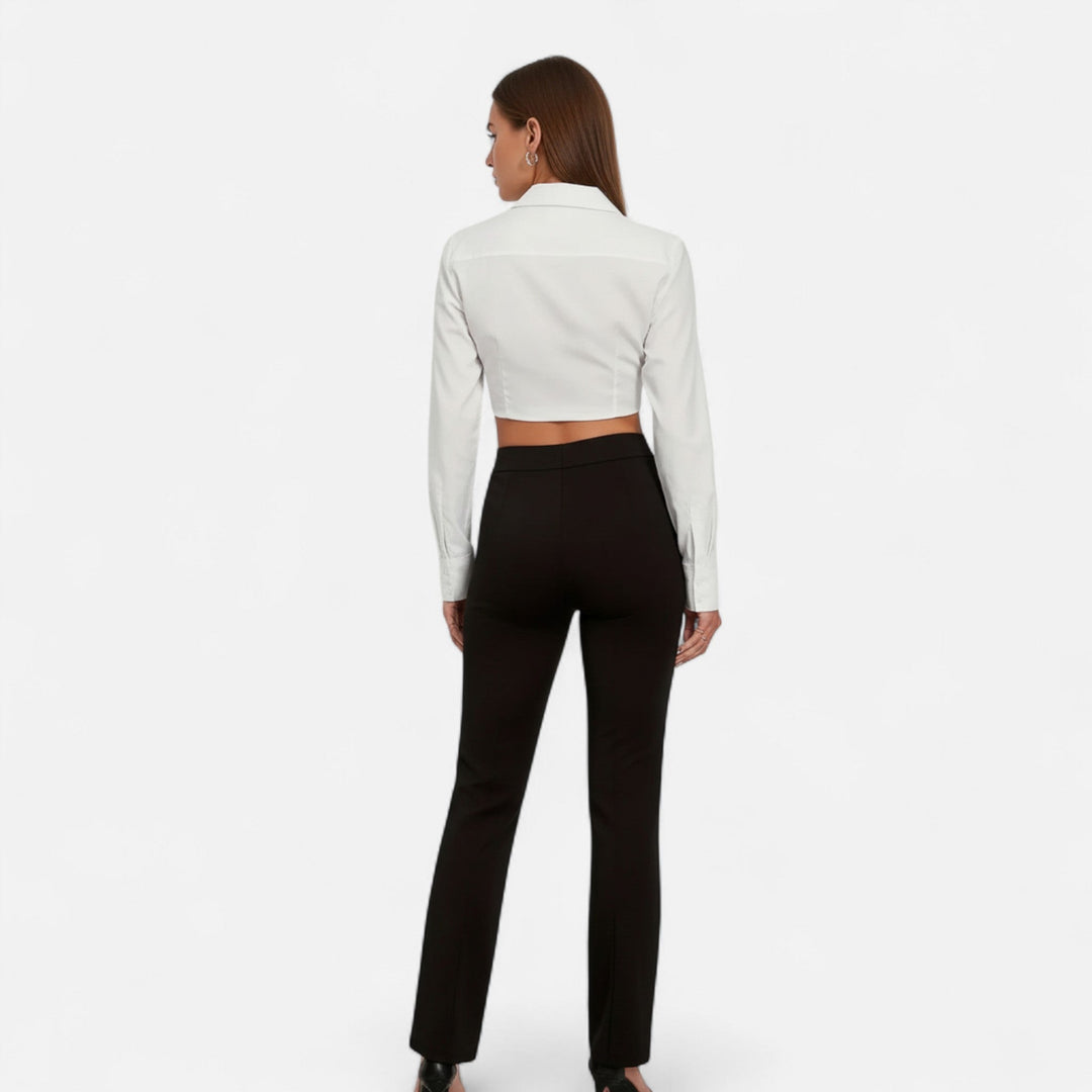 Women’s Stretch Knit Trousers – Effortless Sophistication