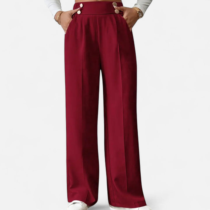 Women’s Button-Detail Pants – Refined Silhouette