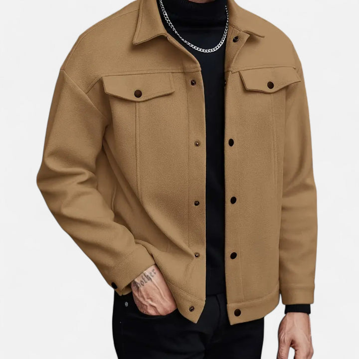 Men’s Refined Button Closure Jacket