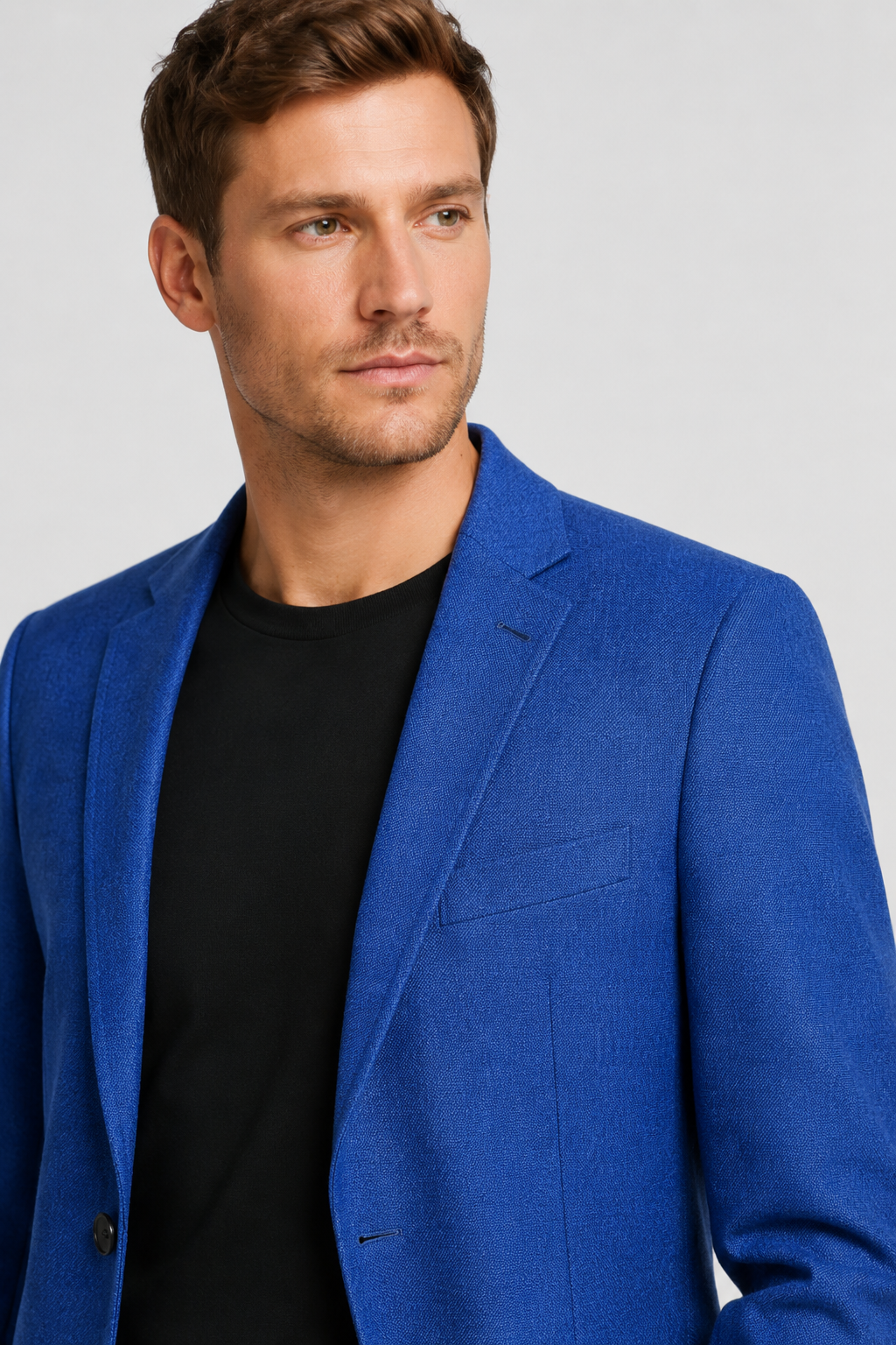 NOMU | Men's Textured Tailored Blazer – Smart Casual Single-Breasted Jacket