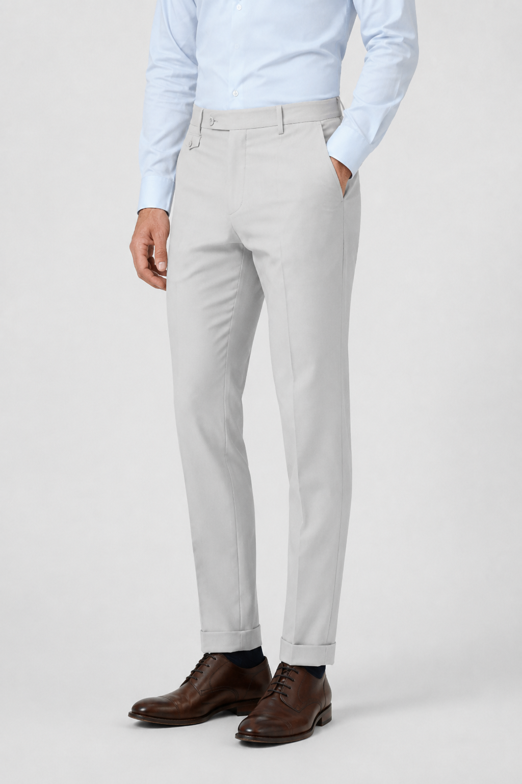 NOMU | Men's Slim Fit Ankle Dress Trousers – Modern Tailored Formal Pants