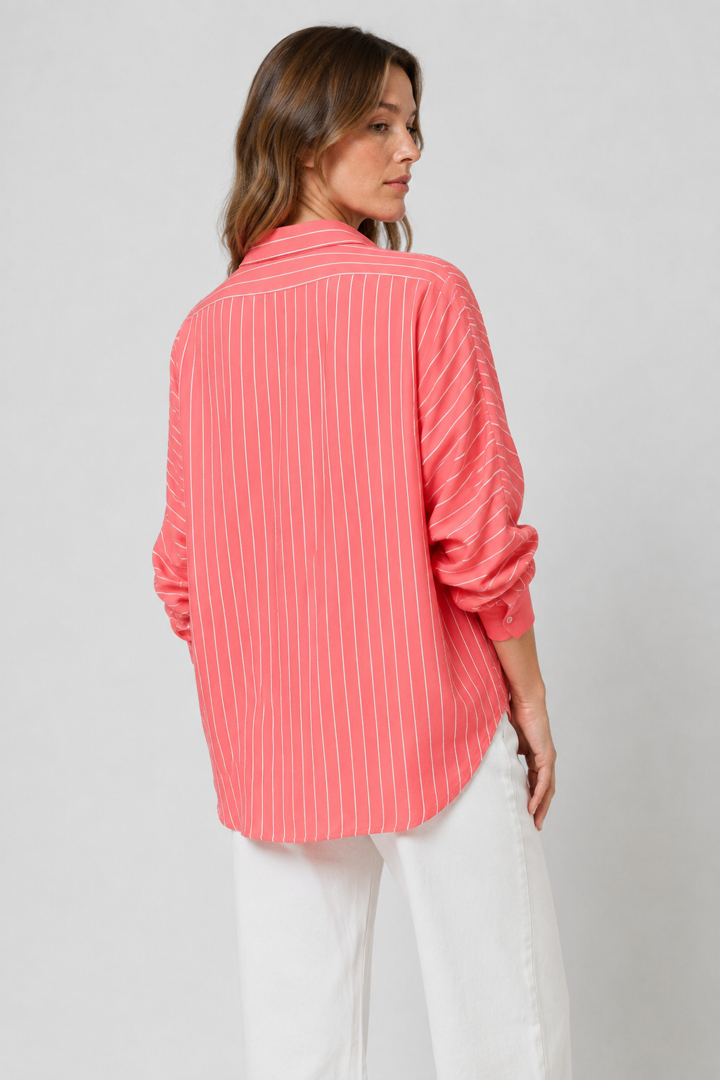 NOMU | Women’s Striped Long Sleeve Button Blouse
