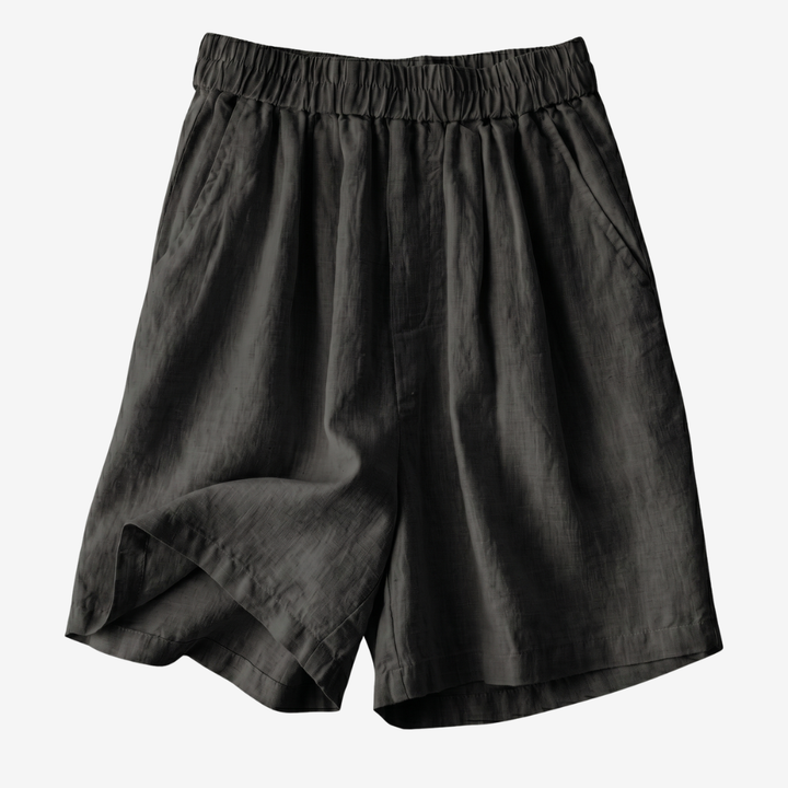 NOMU | Women’s Elastic Waist Linen Shorts