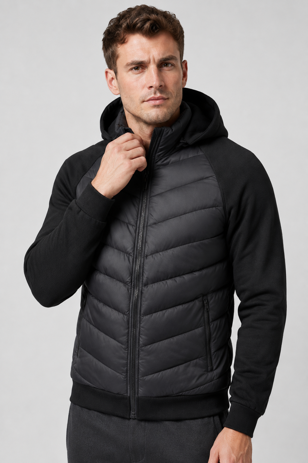 NOMU | Men's Hooded Puffer Jacket – Lightweight Insulated Zip-Up Outerwear
