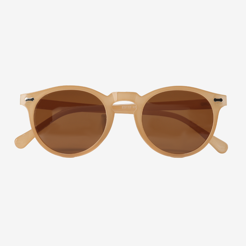 NOMU | Round Frame Sunglasses for Men and Women, Tinted Lenses with Full Rim Design