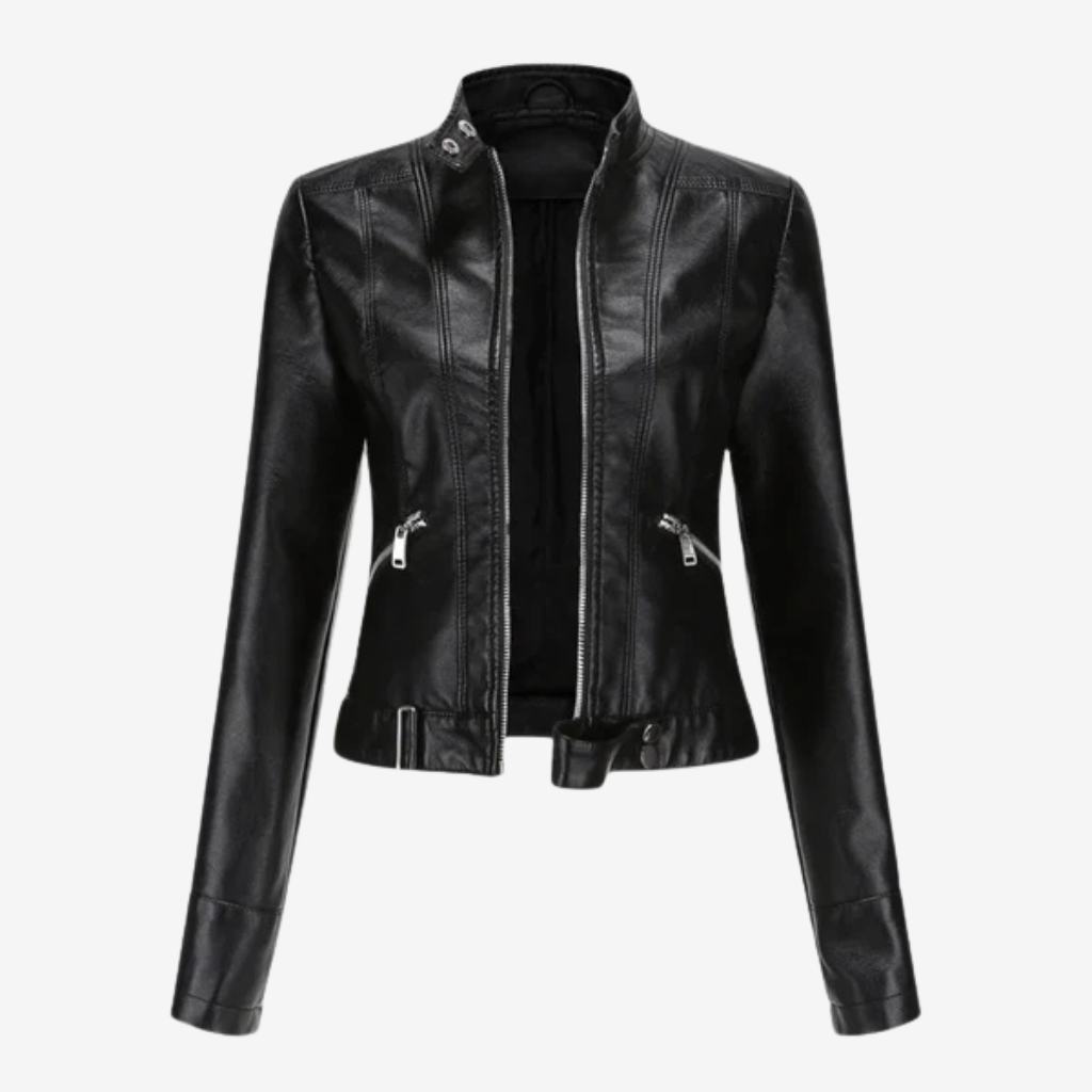 NOMU | Women’s Zippered Leather Jacket