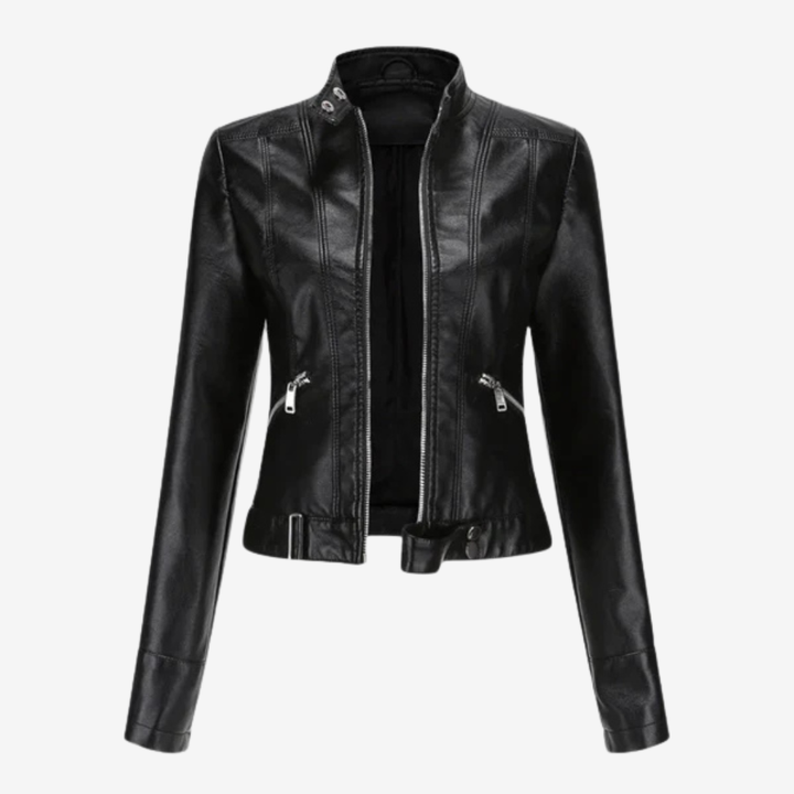 NOMU | Women’s Zippered Leather Jacket