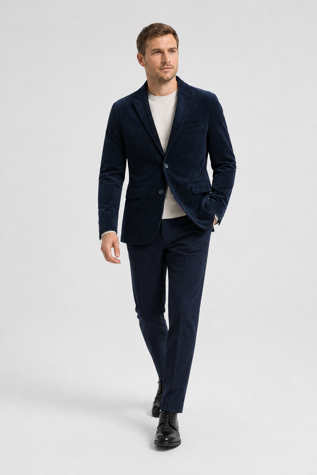 NOMU | Men's Corduroy Blazer – Classic Tailored Smart Casual Jacket