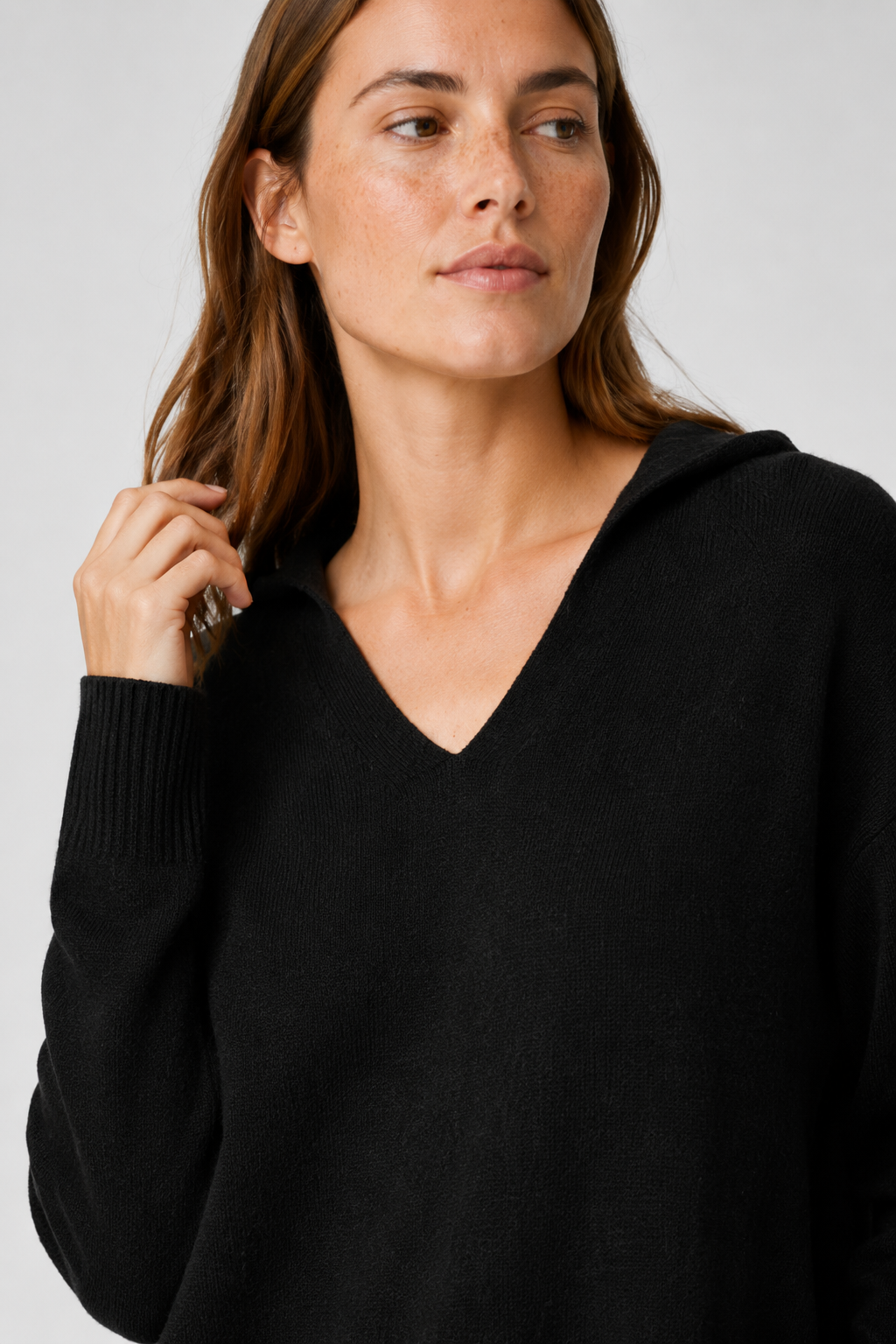 NOMU | Women's Hooded Knit Sweater – Soft Relaxed Pullover Hoodie