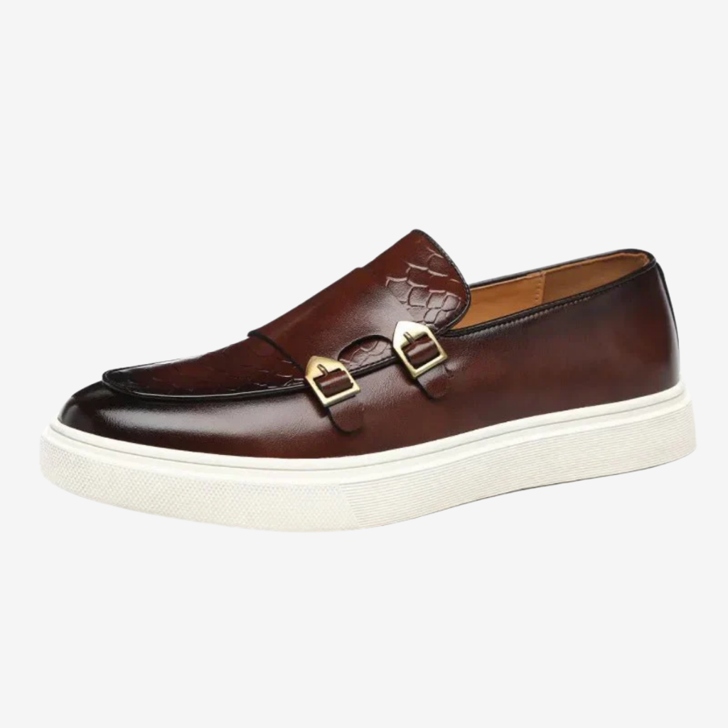 NOMU | Men's Double Monk Strap Sneakers – Smart Casual Slip-On Dress Sneakers