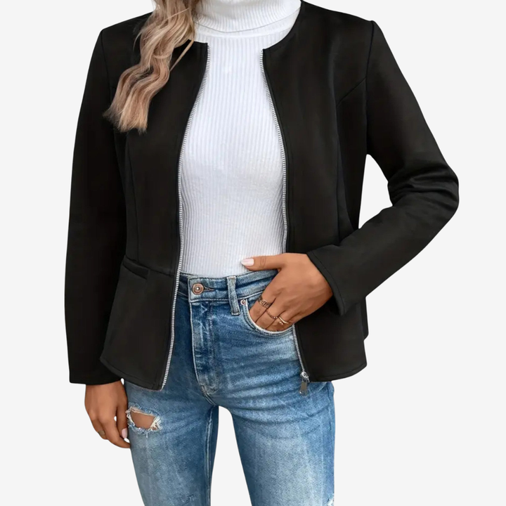 NOMU | Women’s Slim Fit Zipper Jacket – Heritage Chic