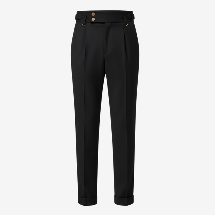 NOMU | Men's Pleated Tapered Dress Trousers – Classic Tailored Formal Pants