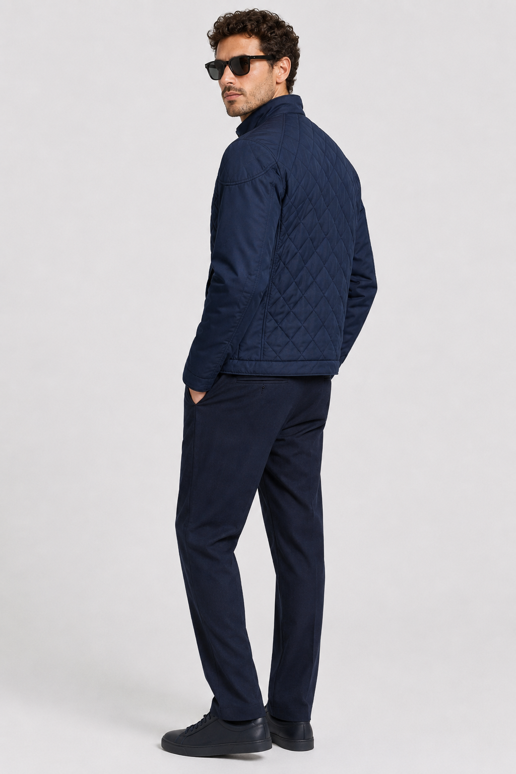 NOMU | Men's Quilted Zip-Up Jacket – Lightweight Modern Outerwear