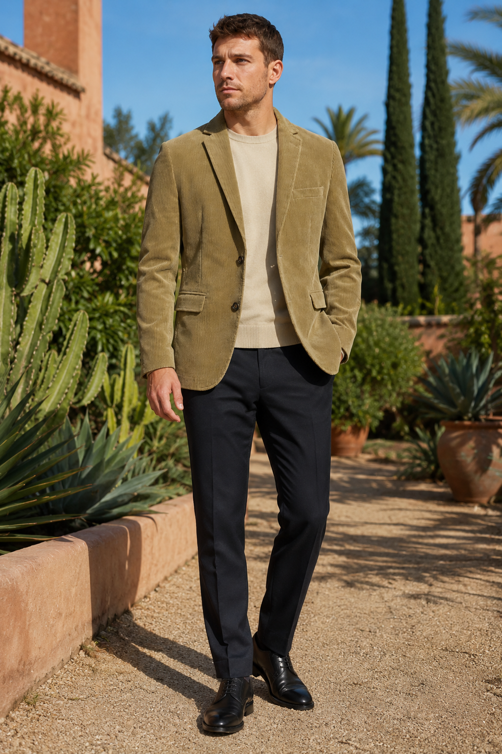 NOMU | Men's Corduroy Blazer – Classic Tailored Smart Casual Jacket