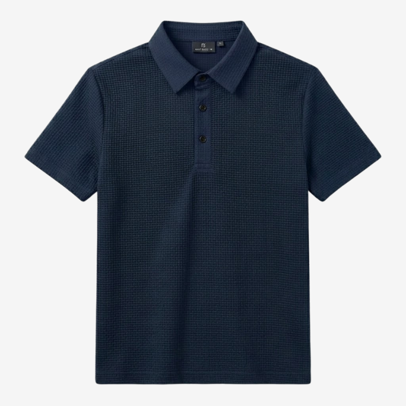 NOMU | Men's Textured Polo Shirt – Classic Short Sleeve Casual Fit