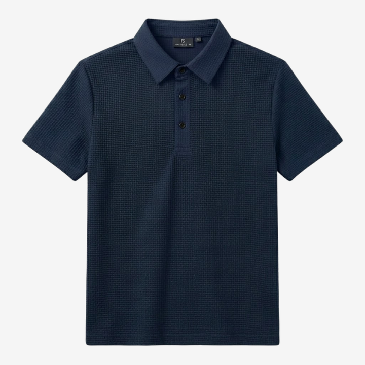 NOMU | Men's Textured Polo Shirt – Classic Short Sleeve Casual Fit